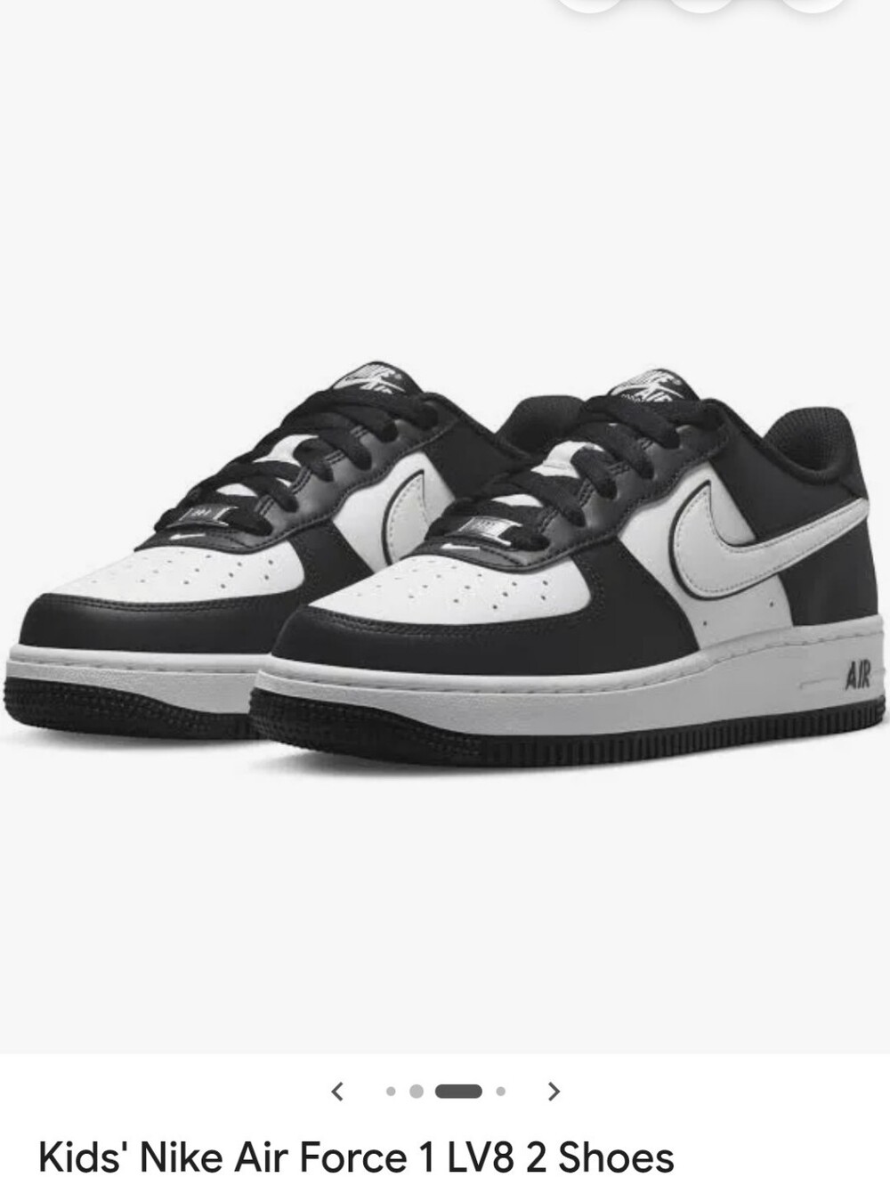 Nike Kids' Air Force 1 LV8 2 Sneakers - Black & White